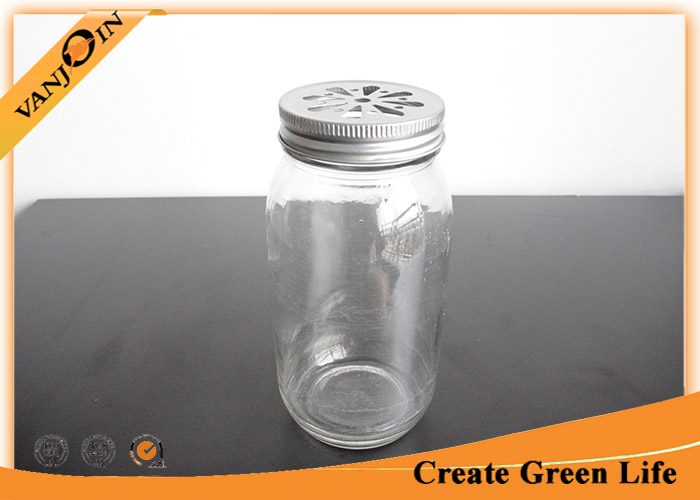 Regular Mouth Food Storage 25oz Mason Jar With Metal Screw Cap Glass Jars Wholesale