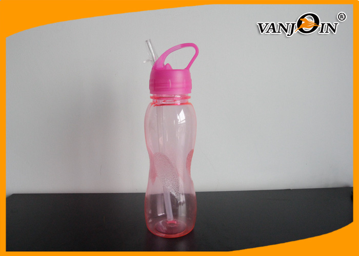600ml BPA FREE Plastic Drink Bottles Eco friendly Car Drinking Infuser Water Bottle with Straw