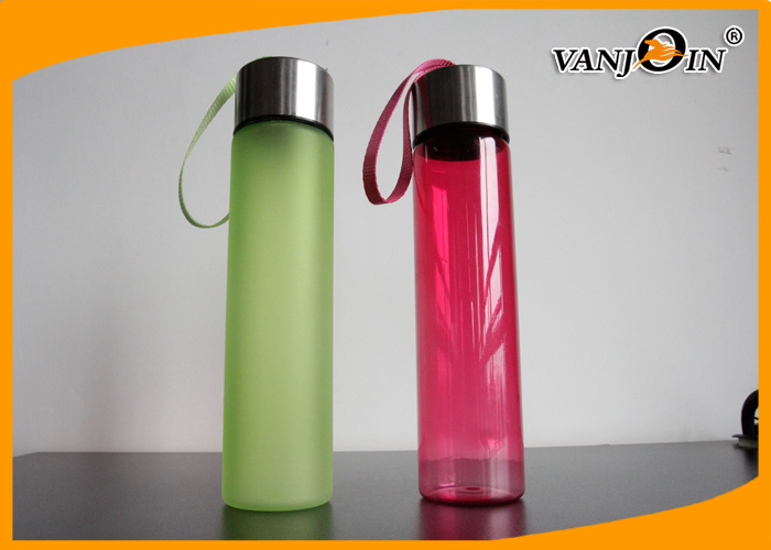 500ml Fashion Colorful Plastic Portable Drinking Water Bottles with Metal Lids