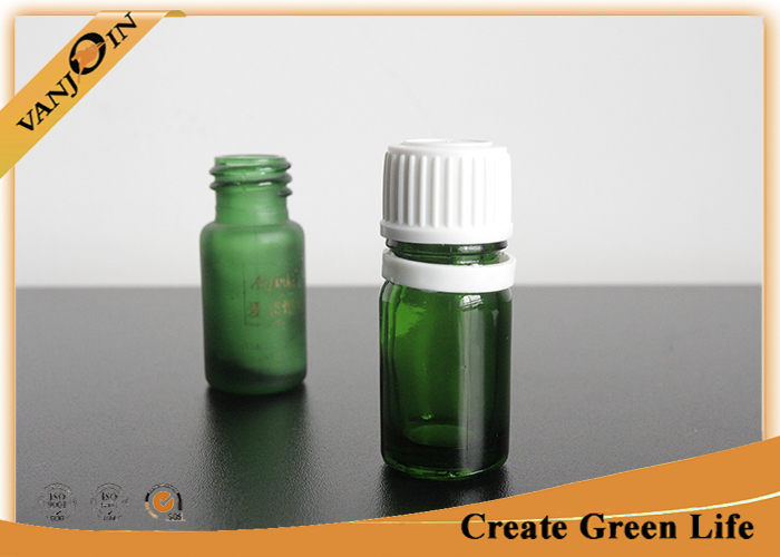 Mini Essential Oil Green Glass Vials and Bottles With Orifice And Cap 5ml or Custom Size