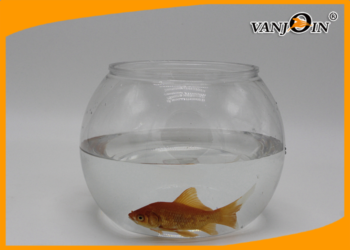 Transparent PET Plastic Fish Tank , Clear Pmma Aquariums Plastic Fish Bowl