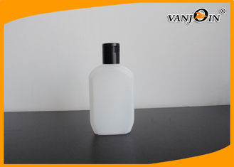 China 180ML Flat HDPE Hand Cream Cosmetic Bottle / Plastic Lotion Bottles With Flip Top Cap supplier