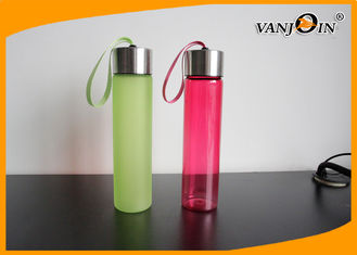 China 500ml Fashion Colorful Plastic Portable Drinking Water Bottles with Metal Lids supplier