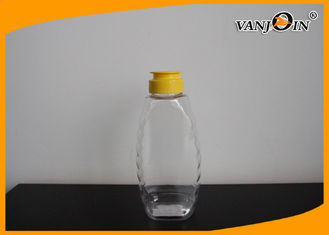 China 360ml Queenline Food Grade PET Plastic Honey Jars With Screw Cap supplier