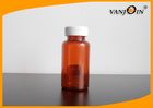 China 200cc Cylinder Amber Plastic Pharmacy Bottles with Children Security Caps / Lids factory