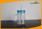 China Empty Food Grade 550ml PET Plastic Food Jars with Plastic Caps and Straw for Nuts , Candy factory