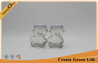 China Bear Shape Home Use 320ml Clear Glass Food Jars With Metal Screw Cap factory