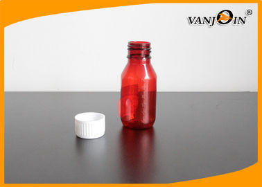 60ml PET Amber Bottle Plastic Pharmacy Bottles For Liquid Medicine Packaging Box