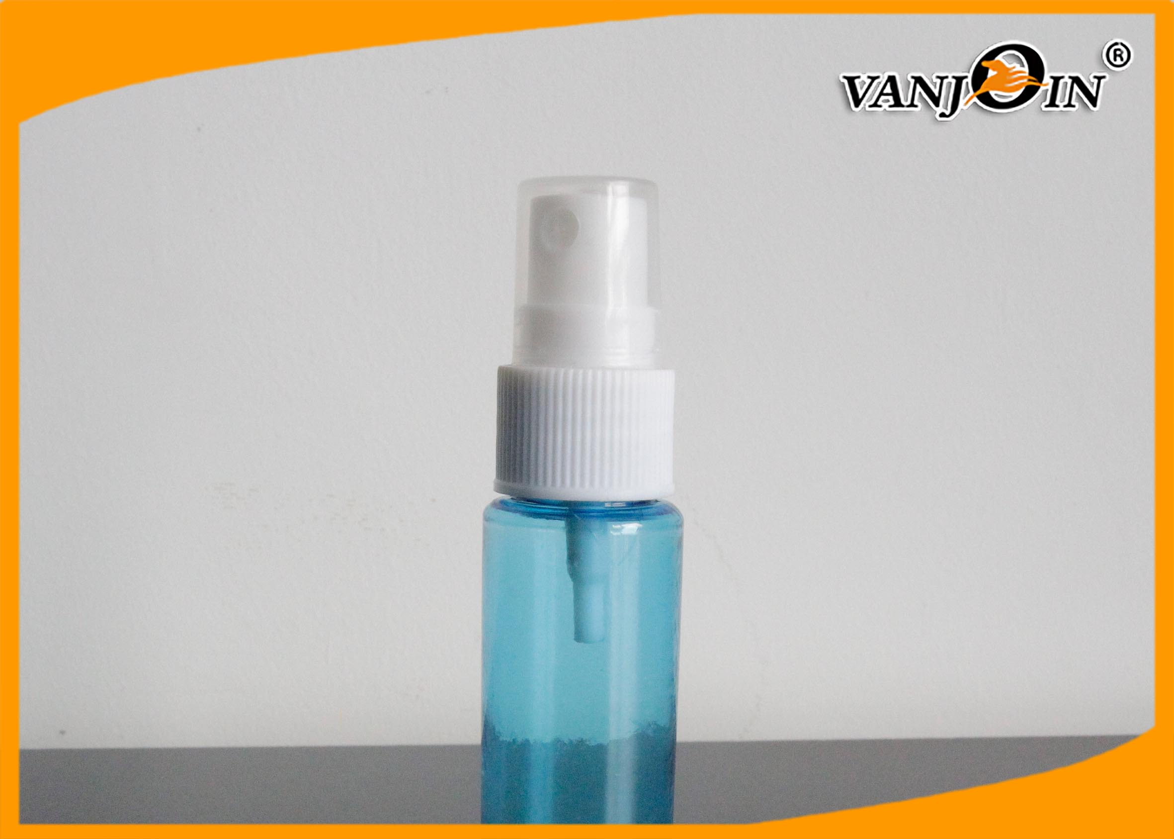 15ml / 25ml / 30ml Small Empty Blue PET Cosmetic Bottles with Sprayer , Plastic Cosmetic Containers