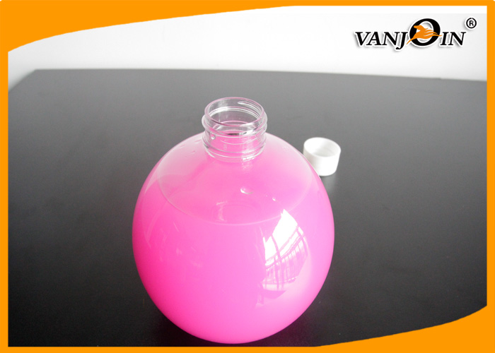 500ml Ball Shaped PET Cosmetic Bottles with Lotion Pump , Plastic Shampoo Bottles