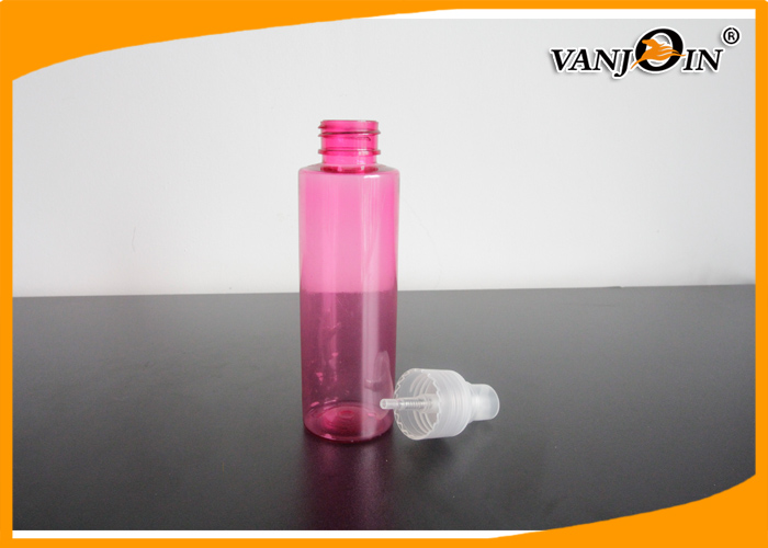Cylinder Round PET Small Plastic Bottles for Comestic Packaging Lotion Pump / Spray Pump