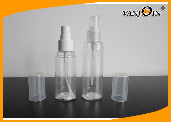 70ml Transparent PET Cosmetic Bottles with Caps and Pumps Small Plastic Containers