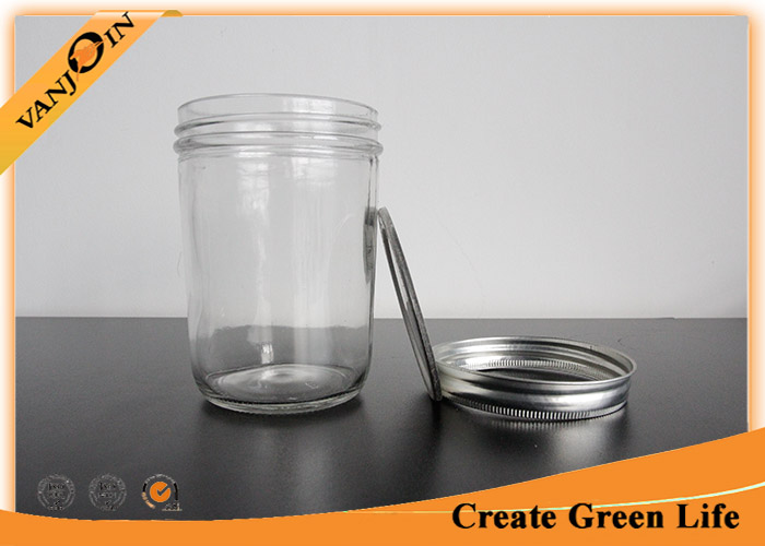 Flint Taper Shape 16oz Eco Mason Glass Jars with Tinplate Screw On Lid