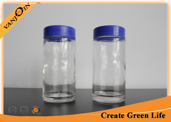 Custom 100ml Cylinder Glass Sauce Bottles Wholesale With Plastic Shaker and Cap