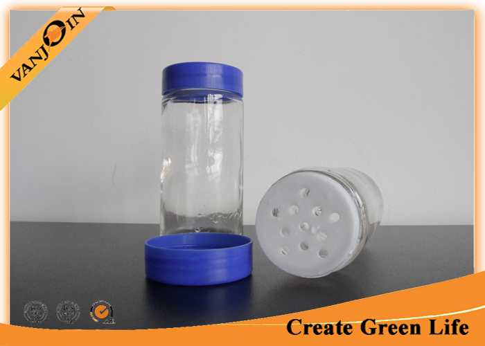 Custom 100ml Cylinder Glass Sauce Bottles Wholesale With Plastic Shaker and Cap