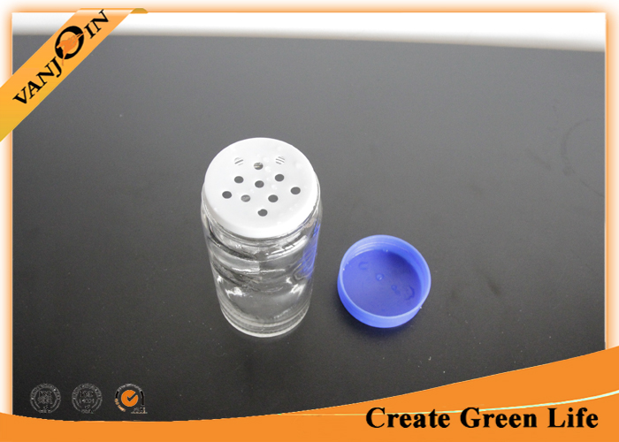 Custom 100ml Cylinder Glass Sauce Bottles Wholesale With Plastic Shaker and Cap