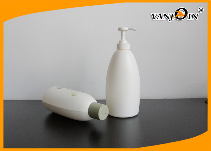 Recycled Empty 400ml HDPE Plastic Cosmetic Bottles with Flip Cap for Lotion Packaging