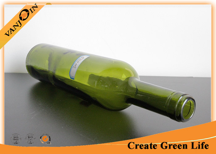 Dark Green 1L Olive Oil Glass Bottles With Lids , Empty Glass Bottles for Essential Oils