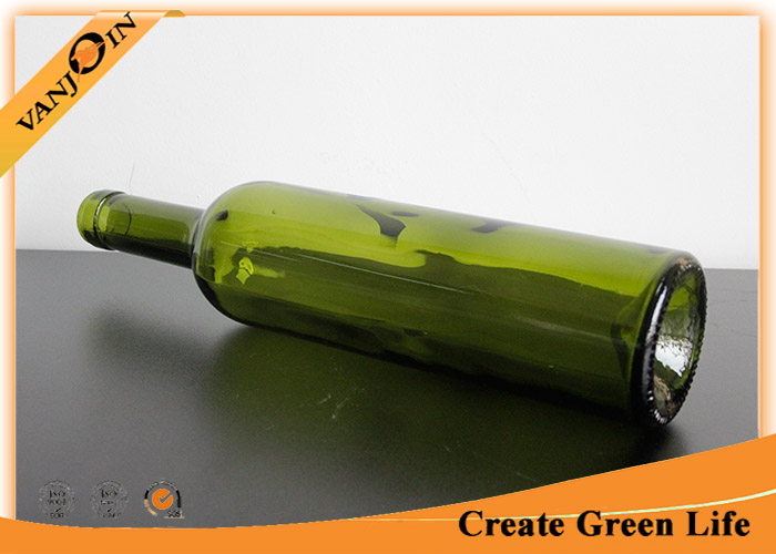 Dark Green 1L Olive Oil Glass Bottles With Lids , Empty Glass Bottles for Essential Oils