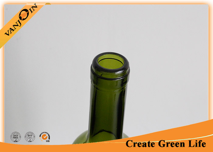 Dark Green 1L Olive Oil Glass Bottles With Lids , Empty Glass Bottles for Essential Oils