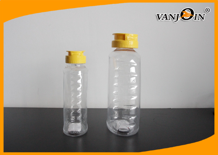 Custom Clear Plastic Food Jars 360ml , 720ml PET Food Jar for Honey Packaging