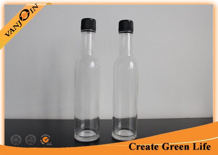 250ml Cylinder Small Glass Beverage Bottles Wholesale Recycling Glass Drink Bottles