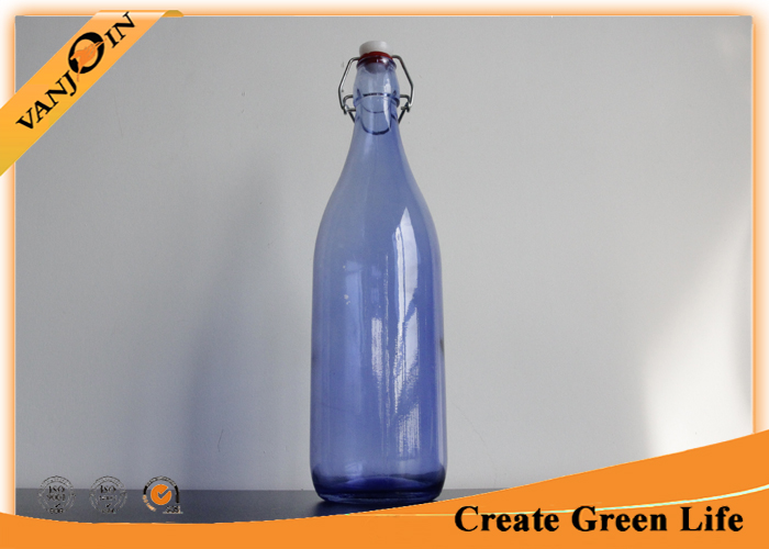 1000ml Painted Swing Top Glass Beverage Bottles / Custom Colored Glass Bottles