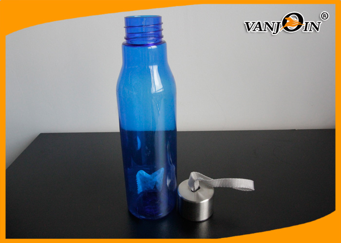 Empty Customized BPA free Plastic Drink Bottles Wholesale 400ml Blue Recycling Plastic Bottles