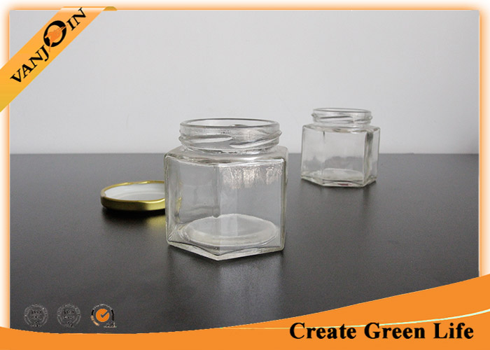 Custom Small Glass Canning Jars / Decorative Glass Containers for Food Storage