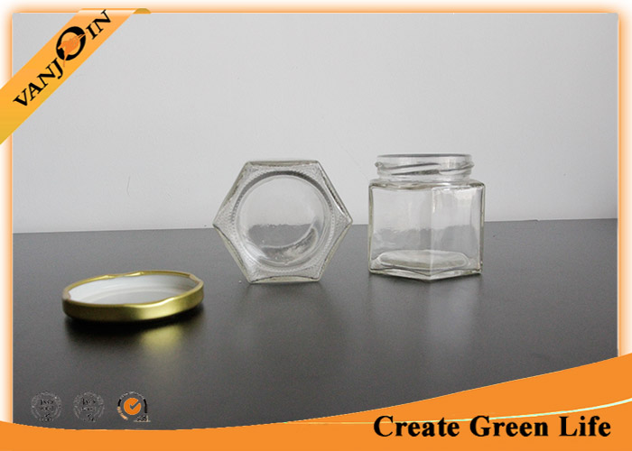 Custom Small Glass Canning Jars / Decorative Glass Containers for Food Storage