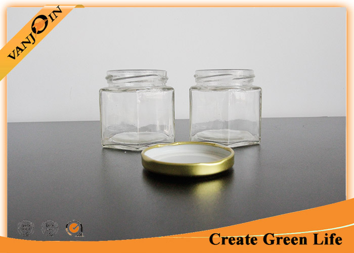 Custom Small Glass Canning Jars / Decorative Glass Containers for Food Storage