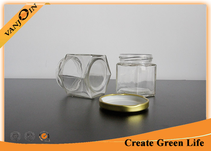 Custom Small Glass Canning Jars / Decorative Glass Containers for Food Storage