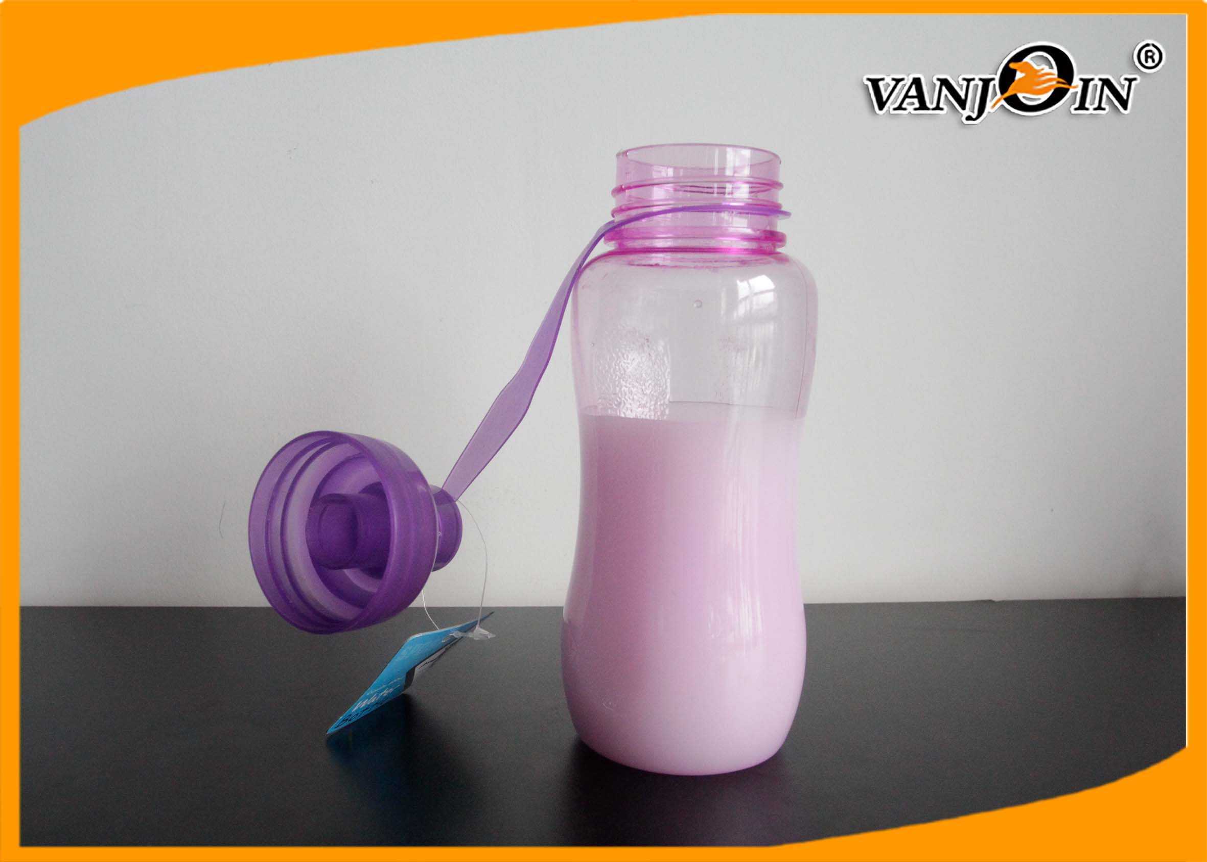 BPA Free 550ml Purple Empty Plastic Drink Bottles with Caps , Sports Drinking Bottles