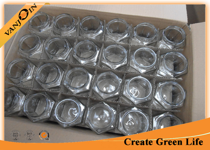 High Flint 450ml Clear Glass Jar For Coffee With Plastic Cap , Glass Food Containers Wholesale
