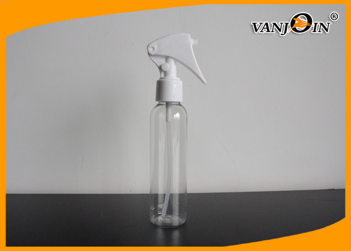Recycling 100ML Cylindrical Transparent Plastic PET Bottles for Cosmetics Chemical With Spray