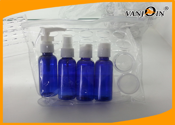 Recycling 100ML Cylindrical Transparent Plastic PET Bottles for Cosmetics Chemical With Spray