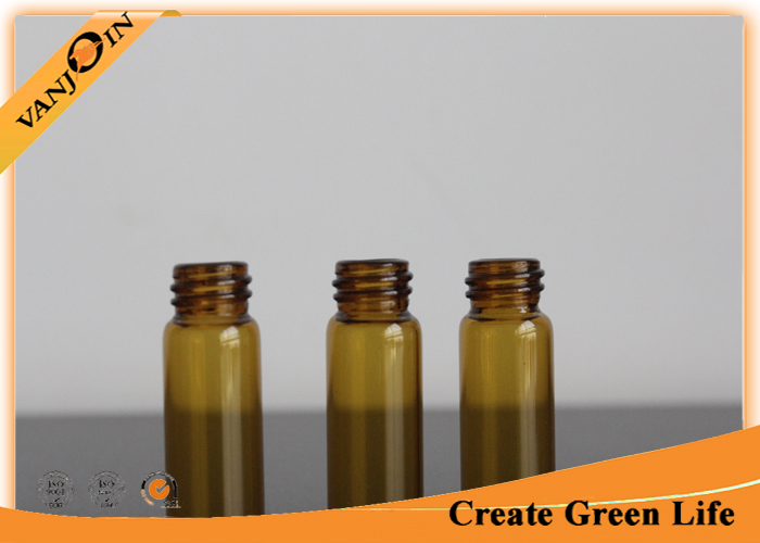 5ml Amber Glass Small Vials With Black Phenolic Cone Lined Screw-on Cap 45mm Height