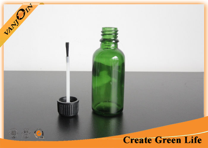 Empty 30ml Green Essential Oil Glass Bottles Wholesale With Cap and Brush