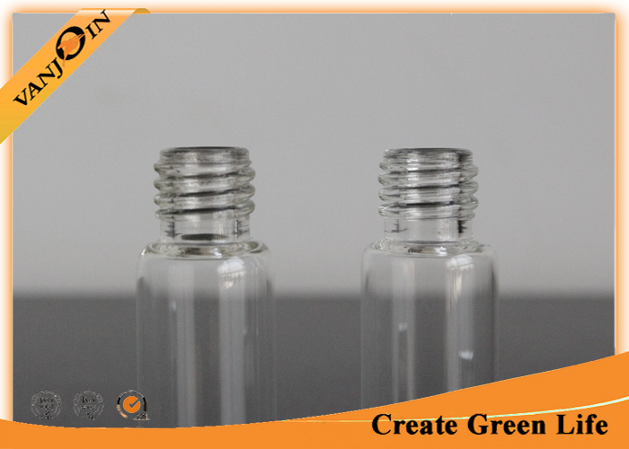 Screw Top Small Glass Vials 5ml With Aluminum Cap , Perfume Mini Glass Containers