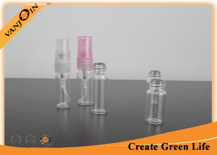 2ml 3ml 4ml 10ml Empty Glass Sample Perfume Vials With Screw Spray , Miniature Glass Bottles