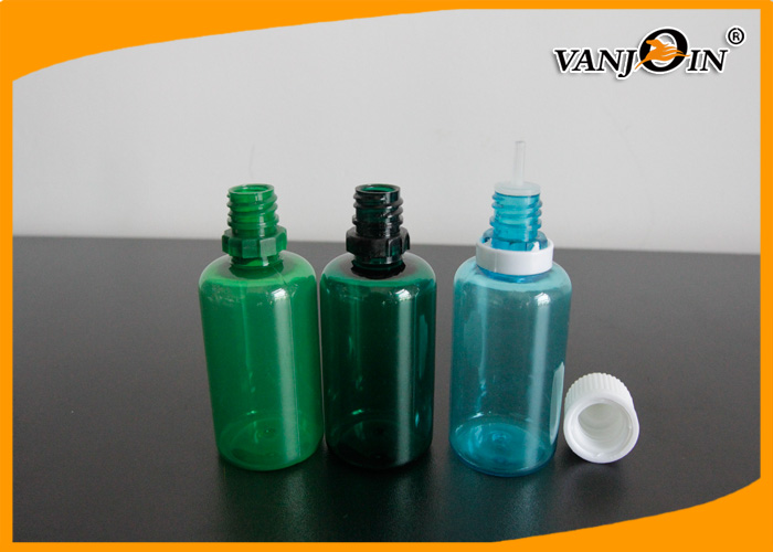 Custom Made Plastic 10ml 50ml E-cig Liquid Bottles / E Liquid Dropper Bottles with PET
