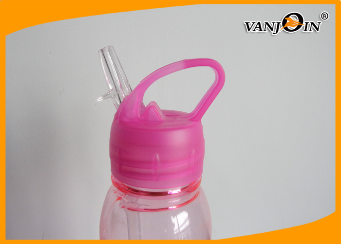 600ml BPA FREE Plastic Drink Bottles Eco friendly Car Drinking Infuser Water Bottle with Straw
