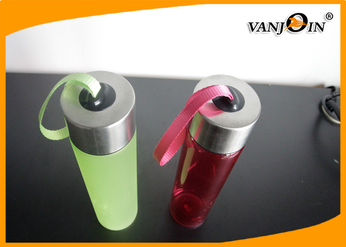 500ml Fashion Colorful Plastic Portable Drinking Water Bottles with Metal Lids