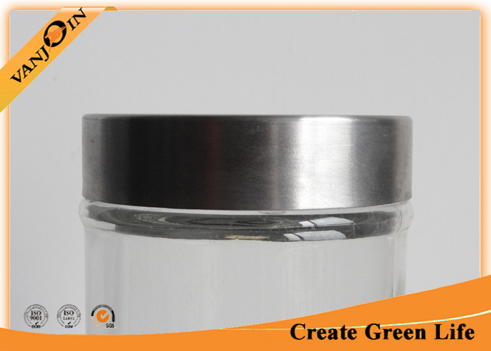 1000ml Large Cylinder Glass Storage Jars with Lids / Screw Metal Lid Glass Storage Bottles