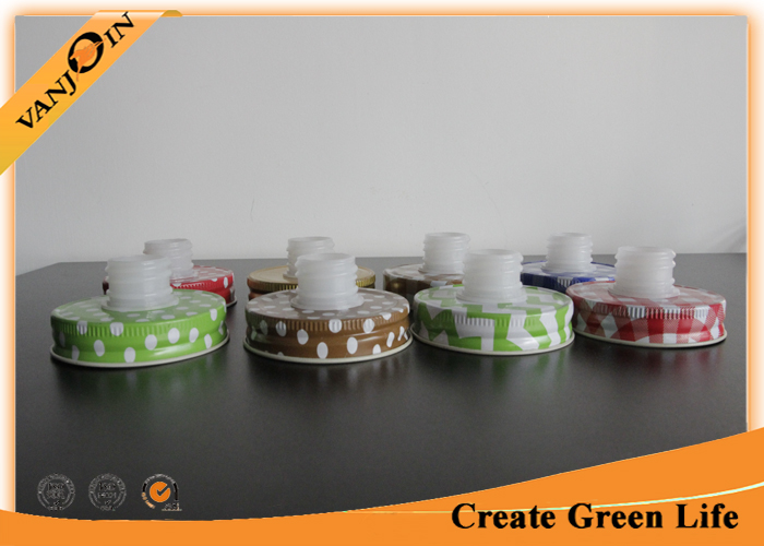 Custom Colorful Soap Pump Bottle Lids Adapters for Regular Mouth Mason Jars