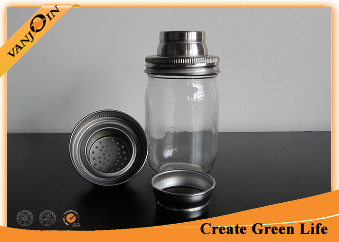 70mm Stainless Steel Cocktail Mason Shaker Lids , Glass Bottles Caps for Mason Jar