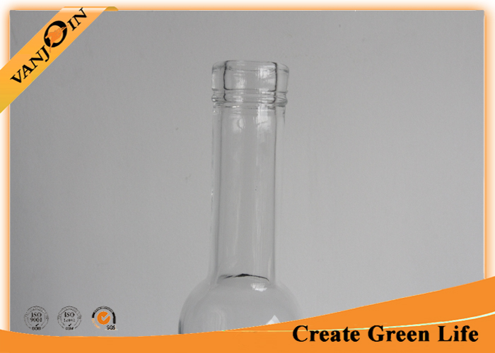 200ml Long Neck Crystal Glass Wine Bottles With Cork Stopper , Food Grade Glass Bottles