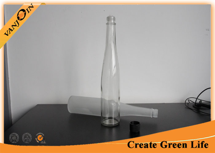 Long Neck 375ml Clear Glass Wine Bottles With Screw Cap ,  Wholesale Wine Bottles
