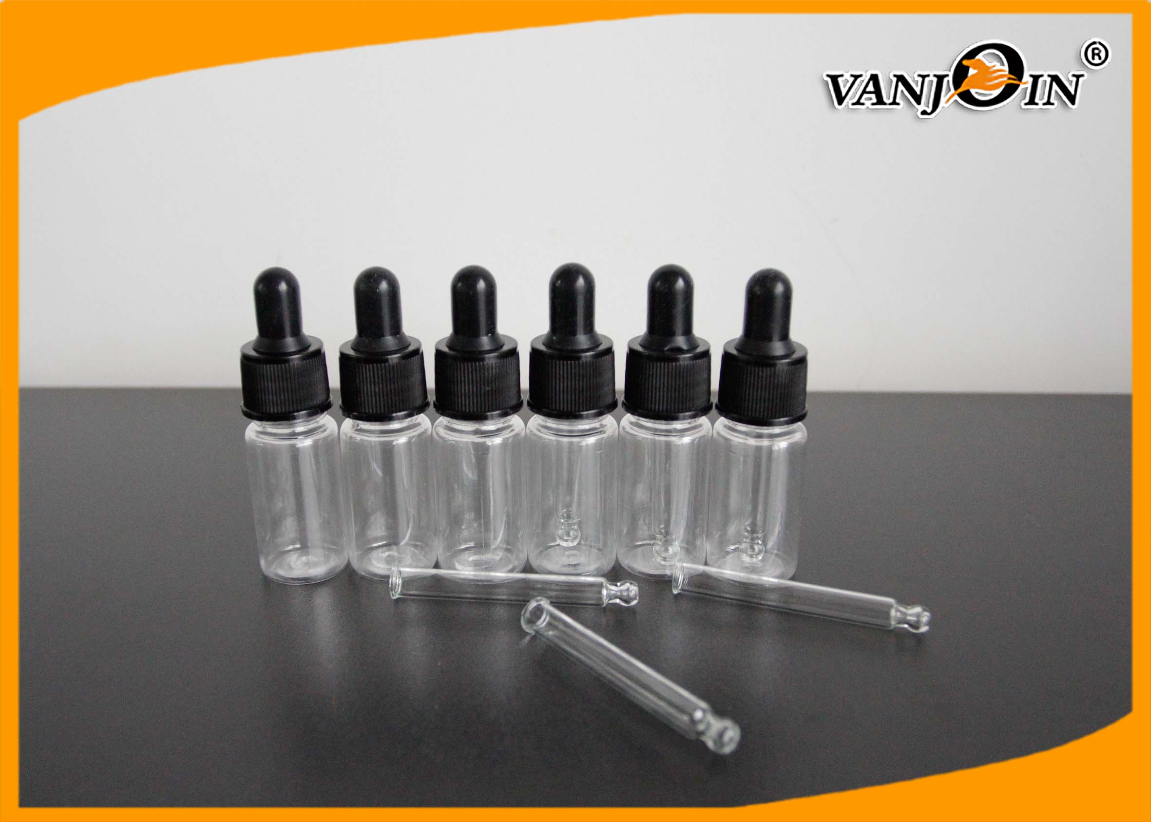 10ml PET Essential Oil Bottle Empty Transparent Plastic E - Dropper