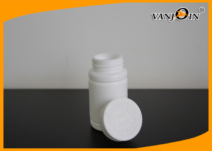 White 80g 120g HDPE Pharmacy Pill Bottles Screw Cap OEM Welcome